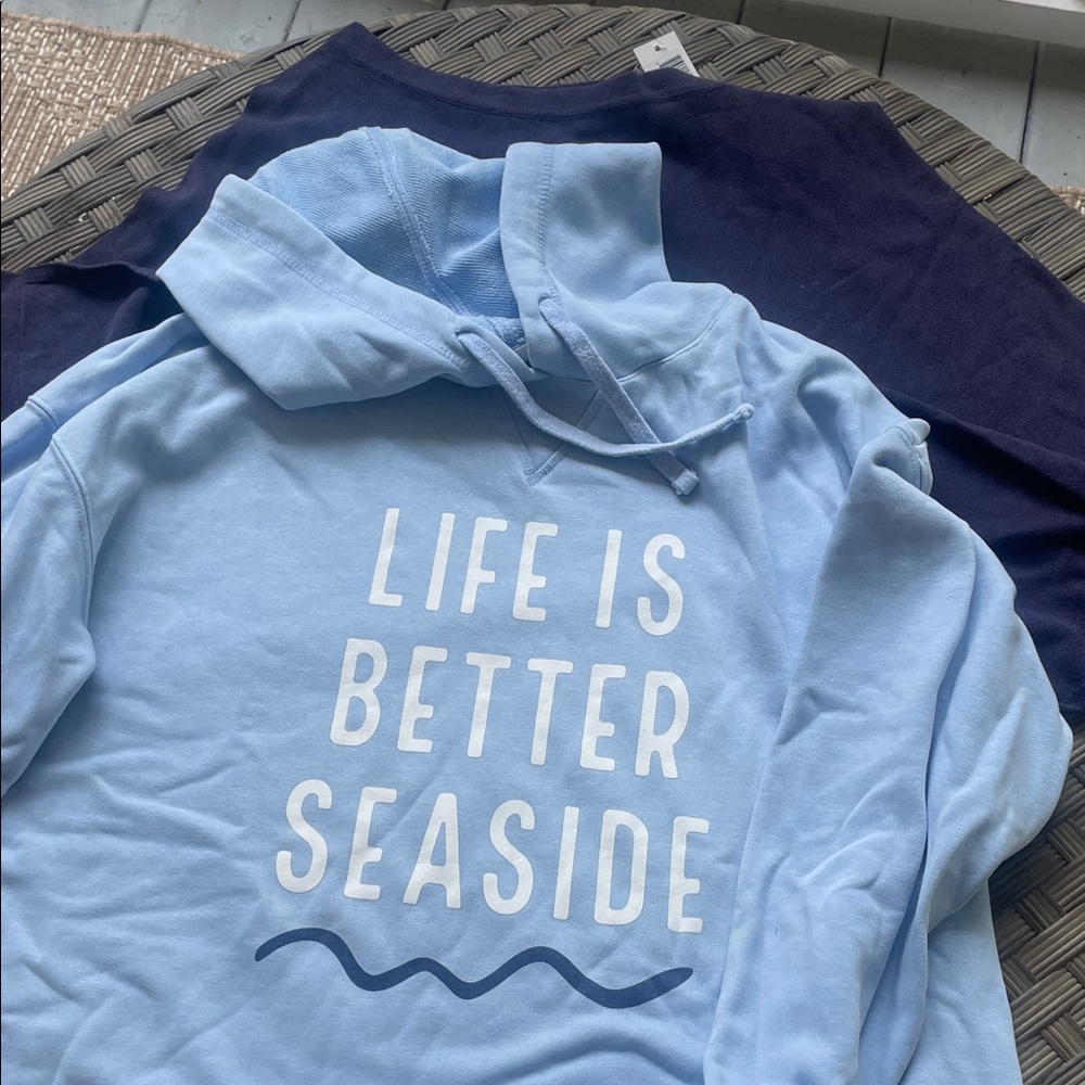 Light Blue 'Life is Better Seaside' Hoodie
